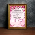 A4 Size Customized Nikah Certificate Digital High Quality Resolution HD Print With Premium Quality Frame (9x13 inch) with free home delivery - Image 6