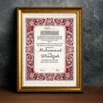 A4 Size Customized Nikah Certificate Digital High Quality Resolution HD Print With Premium Quality Frame (9x13 inch) with free home delivery - Image 3