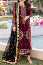 Unstitched ASIM JOFA Most Demanded | Formal Chiffon Embroidered Suit