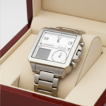 SANDA 6023 Digital Quartz Analog Dual Time Casual Square Big Dial Men’s Watch - Image 3