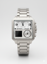 SANDA 6023 Digital Quartz Analog Dual Time Casual Square Big Dial Men’s Watch